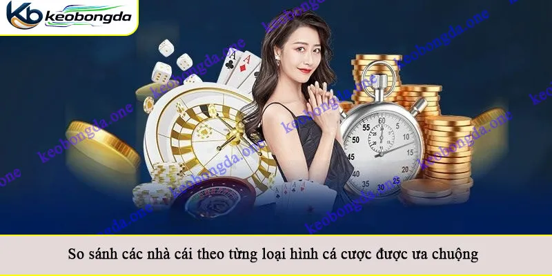 So sánh các nhà cái theo từng loại hình cá cược được ưa chuộng